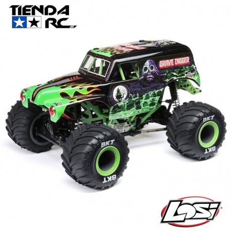 LOSI 1/18 Mini LMT 4X4 Brushed Monster Truck RTR, Grave Digger