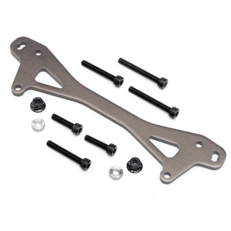 HPI BAJA 5B REAR SHOCK MOUNT PLATE A (GUNMETAL/+12mm)