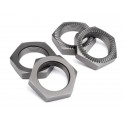HPI BAJA 5B WHEEL NUT 24mm (GUNMETAL/4pcs)