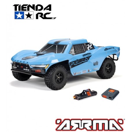 ARRMA 1/10 FURY MEGA 550 2WD Short Course Truck RTR, Azul
