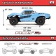 ARRMA 1/10 FURY MEGA 550 2WD Short Course Truck RTR, Azul