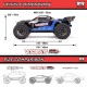 ARRMA 1/10 VORTEKS MEGA 550 2WD Stadium Truck RTR, Azul