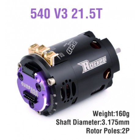 ROCKET RC 21.5T 540 V3 STOCK SPEC SENSORED BRUSHLESS MOTOR