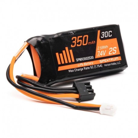 SPEKTRUM 350mah 2s 7.4v lipo w/ ph2.0 2pin power connector