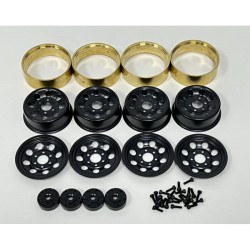 ABSIMA 1.2"" Steel Bead Lock Wheels - black (4) 1010142
