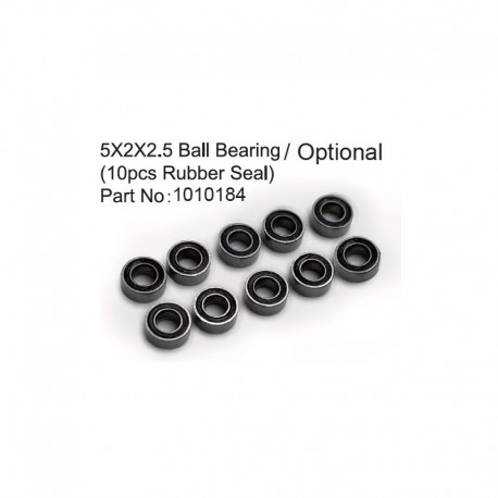 ABSIMA 5X2X2.5 Ball Bearing ( 10pcs Rubber Seal ) 1010184