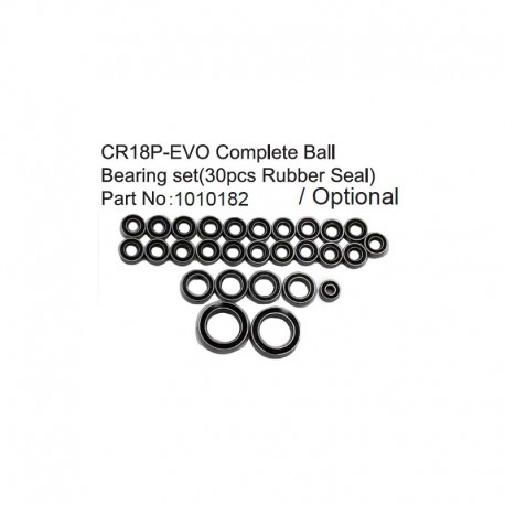 ABSIMA CR18P-EVO Complete Ball Bearing Set ( 30pcs Rubber Seal ) 1010182
