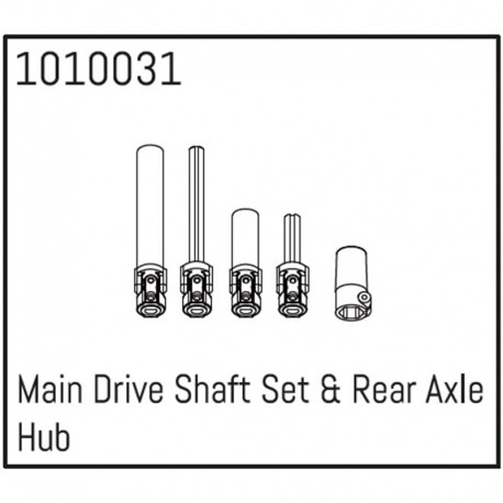ABSIMA Main Drive Shaft Set & Rear Axle Hub