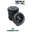 ABSIMA 1:10 Wheel Set ""Rallye Street Design"" black (4)