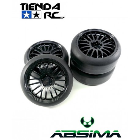 ABSIMA 1:10 Drift Wheel Set ""The Pimp"" black (4)