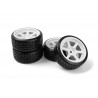 HPI Falken Azenis Drift Tire/HRE C106 Wheel White (6mm OS) 4pcs