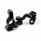 YEAH RACING ALUMINUM 7075 FRONT STEERING KNUCKLES BLACK FOR TAMIYA XV-01 XV-02