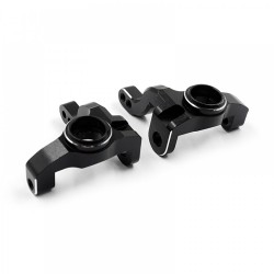 YEAH RACING ALUMINUM 7075 FRONT STEERING KNUCKLES BLACK FOR TAMIYA XV-01 XV-02