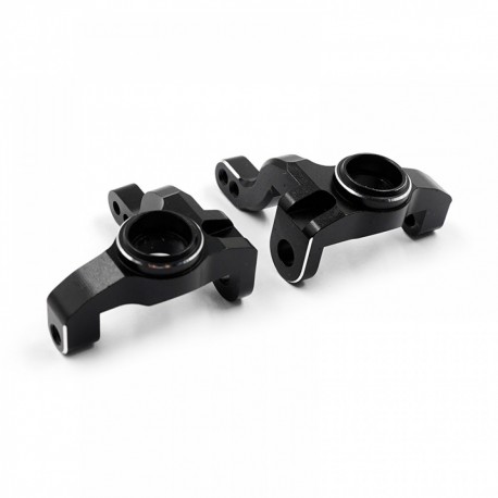 YEAH RACING ALUMINUM 7075 FRONT STEERING KNUCKLES BLACK FOR TAMIYA XV-01 XV-02