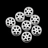 Yeah Racing Plastic Narrow Rim Set 8.5mm (Offset 0 +1 +2 +3) White For 1/28 AWD Mini-Z