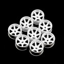 Yeah Racing Plastic Wide Rim Set 11mm (Offset 0 +1 +2 +3) White For 1/28 AWD Mini-Z
