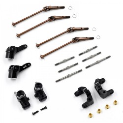 Yeah Racing Aluminum Essential Conversion Kit Black For Optima Mid / Turbo Optima / Javelin / Optima Pro