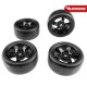 Sweep D High-end compound Pre-glued M-Chassis Tires (D-32deg | 4pcs | Black wheels)