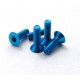 Hiro Seiko Alloy Hex Socket Flat Head Screw M3x10 [T-Blue] ( 5 pcs)