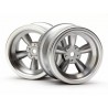 HPI VINTAGE 5 SPOKE WHEEL 31mm MATTE CHROME 6mm OFFSET