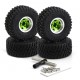 RS RC Tyres S3 & Alu Wheels 1,0 Beadlock 1/24 (Green)