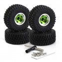 RS RC Tyres S3 & Alu Wheels 1,0 Beadlock 1/24 (Green)