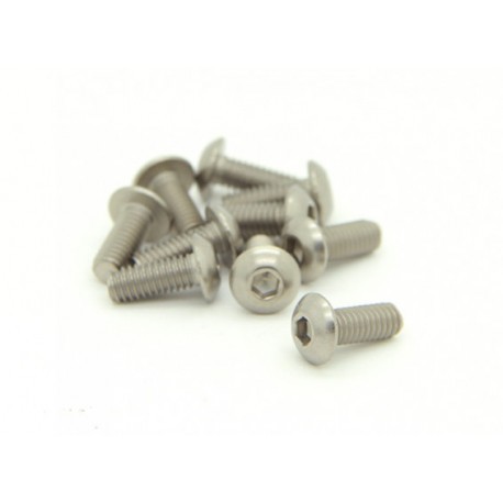 TITANIUM M3X8 BUTTON HEAD HEX SCREW (10 PCS)