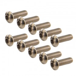 TITANIUM M3X10 BUTTON HEAD HEX SCREW (10 PCS)