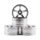 MST Flat Silver 5 Spokes WheelL Offset 5 (4)