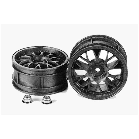 TAMIYA REINFORCED ONE-PIECE MESH  WHEELS (1 PAIR)
