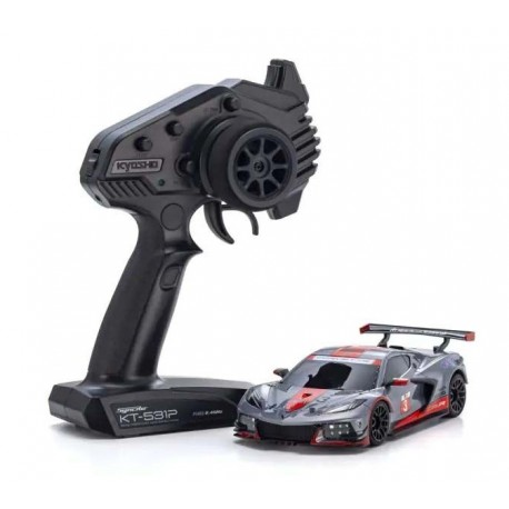 Kyosho Mini-Z MR04 RWD Corvette C8-R Gun Metal/Red (W-MM/KT531P)