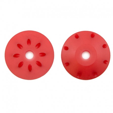 Ultimate 16mm CONICAL SHOCK PISTONS RED (8x1.2mm angled) (2pcs)