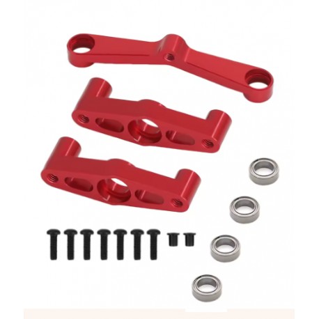TT-02 Aluminum Ball Bearing Steering Assembly Set (Red)