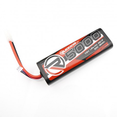 RUDDOG 5000mAh 50C 7.4V LiPo (Tamiya Plug)