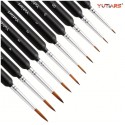 Yutiars Black Brush set (10 pcs)