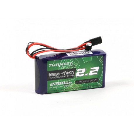 Turnigy Nano-Tech 2200mAh 2S 30C LiFePo4 Transmitter/Receiver Pack w/Futaba & PH1.0 Connector
