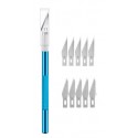 CUTTER DE PRECISION X-BLADE CON 10 CUCHILLAS  REEMPLAZABLES