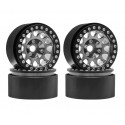 Bdx Rc 1.9" Aluminum Beadlock Crawler Wheels M105 Grey/Black (4pcs)