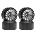 Bdx Rc 2.2" Aluminum Beadlock Crawler Wheels M105 Grey/Black (4pcs)