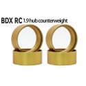 Bdx Rc Brass Heavy 1.9Inch Beadlock Wheel Rim Hub for 1/10 RC Crawler Car (4pcs)