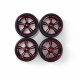 Carson 1:10 wheel set (4) Design 10 Sp.red 26mm