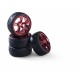 Carson 1:10 wheel set (4) Design 10 Sp.red 26mm