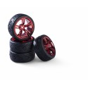Carson 1:10 wheel set (4) Design 10 Sp.red 26mm