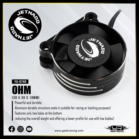 Yeah Racing  Jetnado Ohm 300 Aluminium Case Super High Speed Fan (30 x 30 x 10mm)