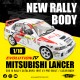 Yeah Racing 1/10 Mitubishi Lancer EVO IV Clear Body w/Rims Set