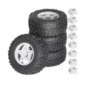 Austar 4Pcs 110mm 1/8 Short Course Truck Tire Wheel Hex 12mm 14mm 17mm