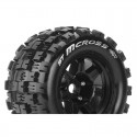 Louise RC - MFT - ST-MCROSS - 1-8 Stadium Truck Tire Set - Mounted - Sport - Black 3.8 Bead Style Wheels - 1/2-Offset -