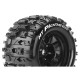 Louise RC - MFT - MT-PIONEER - 1-8 Monster Truck Tire Set - Mounted - Sport - Black 3.8 Bead Style Wheels - 0-Offset - H