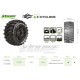 Louise RC - MFT - X-CYCLONE - KRATON 8S Serie Tire Set - Mounted - Sport - Black Wheels - Hex 24mm - L-T3298BM