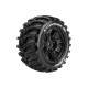 Louise RC - MFT - X-CYCLONE - KRATON 8S Serie Tire Set - Mounted - Sport - Black Wheels - Hex 24mm - L-T3298BM